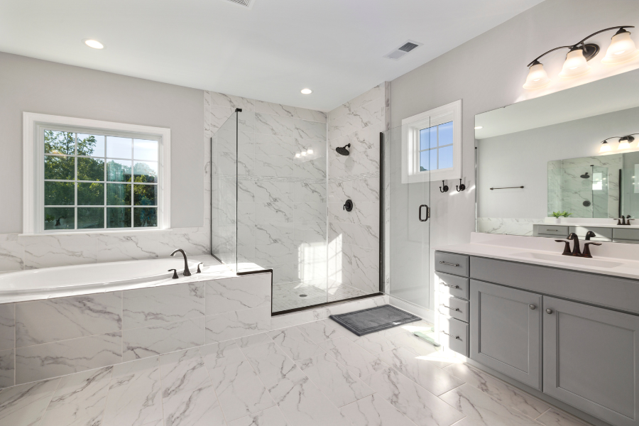 WHITE MARBLE BATHROOM IDEAS