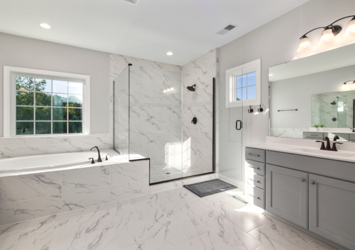 WHITE MARBLE BATHROOM TILE