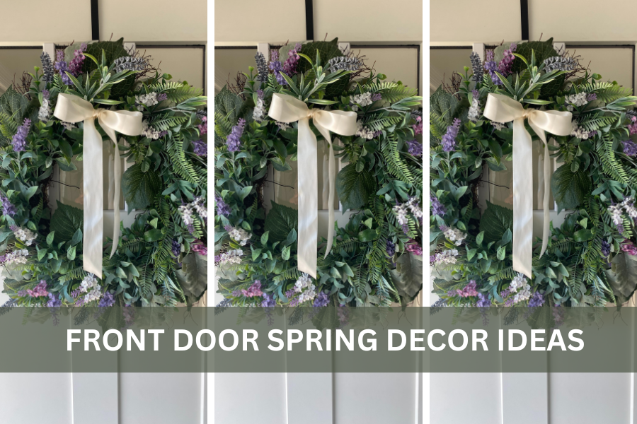 FRONT DOOR SPRING DECOR IDEAS