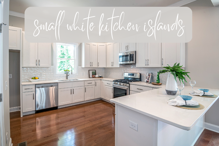 small white kitchen island