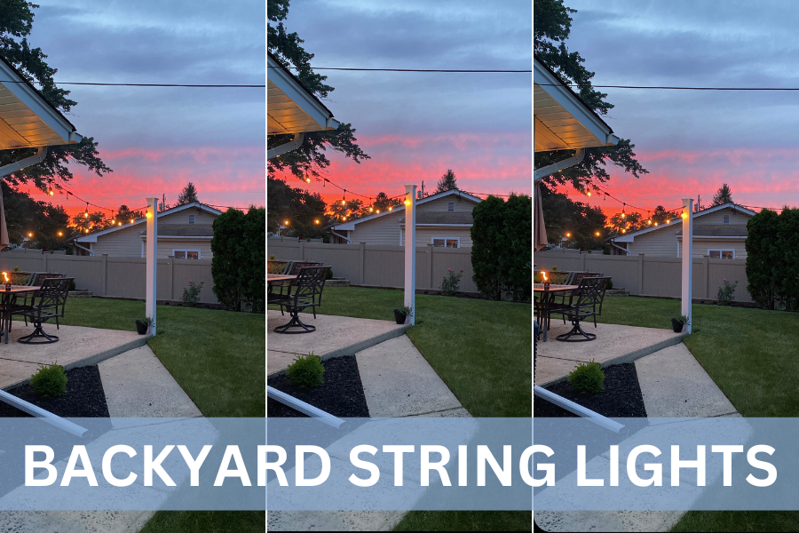 DIY Backyard String Lights