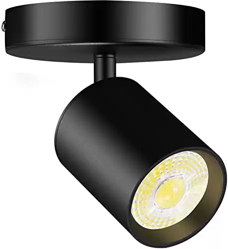 VANoopee Flush Mount LED Ceiling Spotlight Dimmable Adjustable Spotlight Directional Spot Lights Indoor Bright Can Accent Fixture for Living Room Bedroom CRI90 Flicker Free 10W 800lm 3000K Bla...