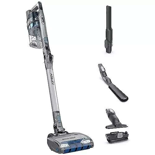 Shark IZ462H Vertex Ultra Lightweight Cordless Stick Vacuum with DuoClean PowerFins, Crevice, Pet Multi-Tool, Anti-Allergen, Brush, Removable Handheld, Flex, 60 min Runtime, Blue, MultiFLEX