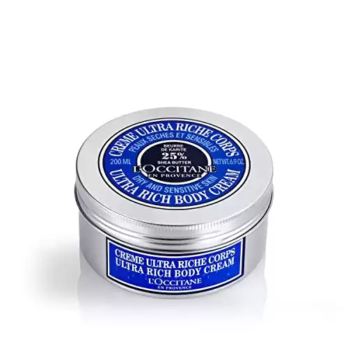 L OCCITANE Ultra Rich Body Cream, Moisturizing & Smoothing Body Lotion 6.9 oz.