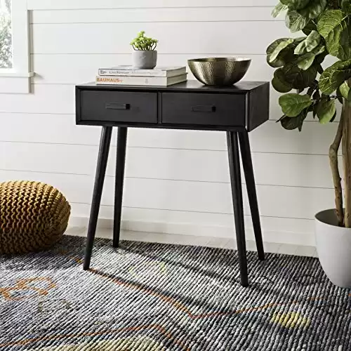 Safavieh Home Dean Mid-Century Modern Black 2-drawer Console