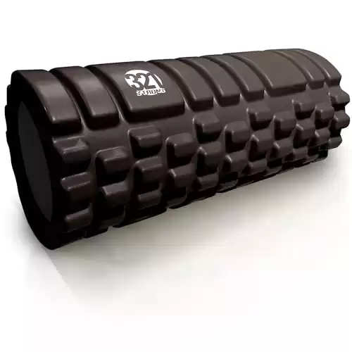321 STRONG Foam Roller - Medium Density Deep Tissue Massager for Muscle Massage and Myofascial Trigger Point Release , with 4K eBook - Black