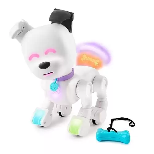 Dog-E Interactive Robot Dog with Colorful LED Lights, 200+ Sounds & Reactions, App Connected (Ages 6+)