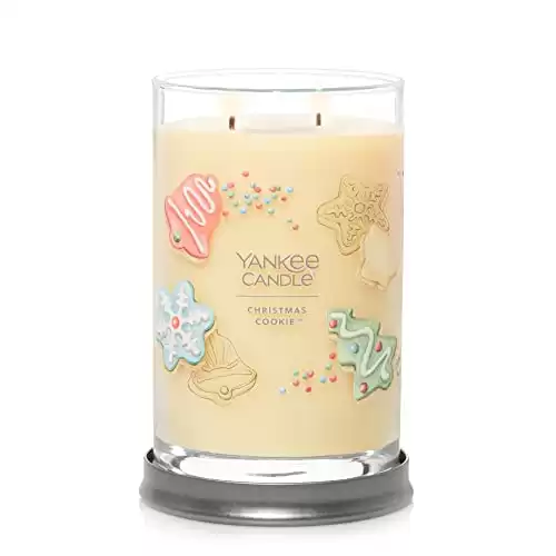 Yankee Candle Christmas Cookie Scented, Signature 20oz Large Tumbler 2-Wick Candle, Over 60 Hours of Burn Time, Christmas | Holiday Candle