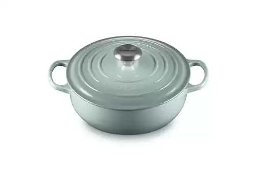 Le Creuset Enameled Cast Iron Signature Round Sauteuse, 3.5qt., Sea Salt