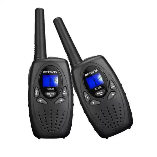 Retevis RT628 Walkie Talkies for Kids,Boys Kids Walkie Talkie,Kids Toys for 6-12 Year Old Boy Girl,Gifts for Xmas Birthday Camping Trip(Black1 Pair)