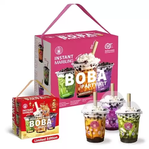 O s Bubble Instant Marbling Boba Party Kit (Ambient) 6 Servings