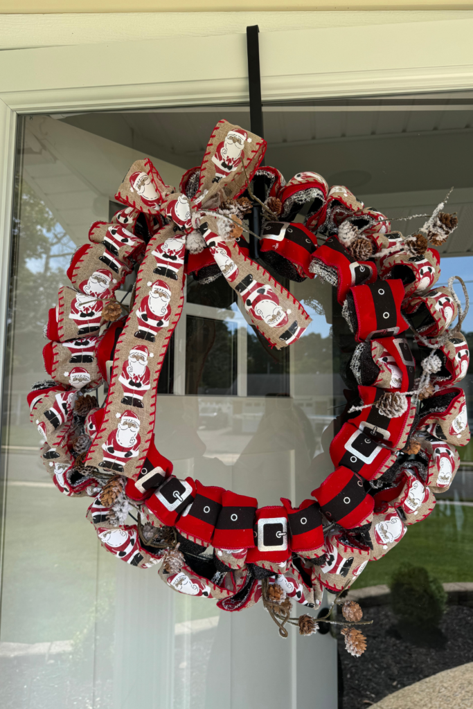 diy christmas wreath with pool noodle