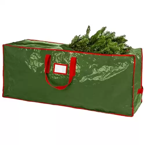 Handy Laundry, Christmas Tree Storage Bag - Stores 7.5 Foot Artificial Xmas Holiday Tree, Durable Waterproof Material, Zippered Bag, Carry Handles, Protects Against Dust, Insects and Moisture.