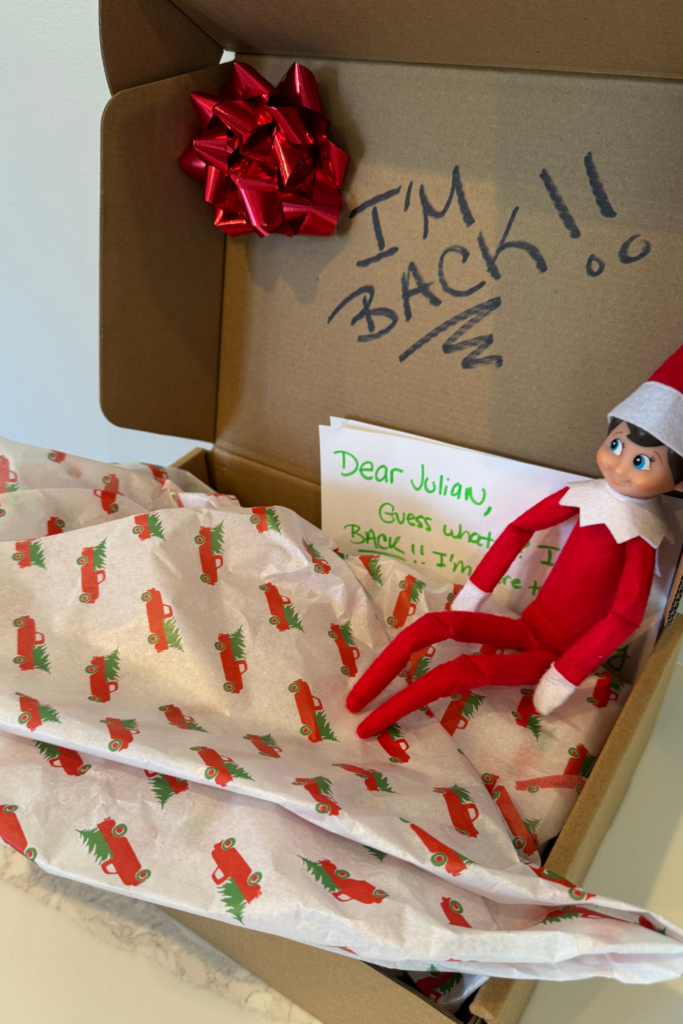 easy elf on the shelf arrival ideas