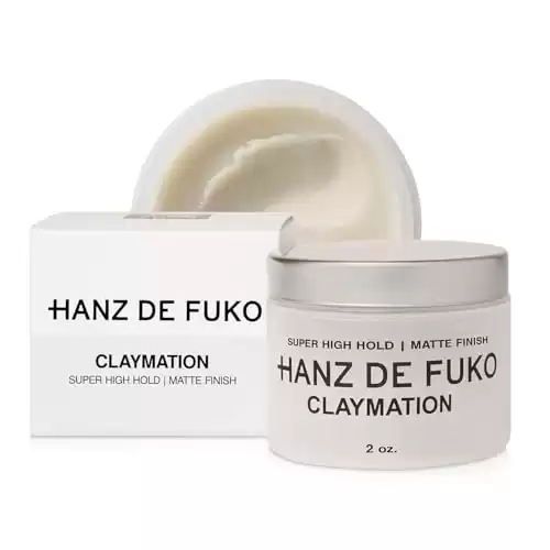 Hanz de Fuko Claymation Premium Men s Hair Styling Clay Super High Hold, Matte Finish 2 oz