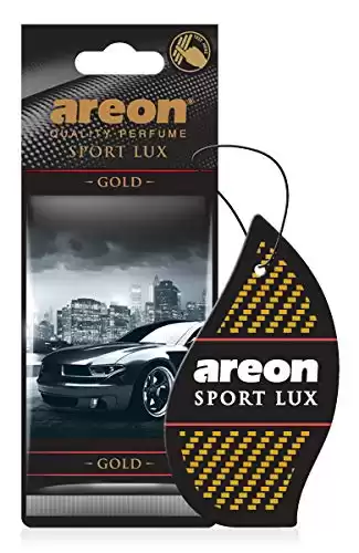 AREON SL-Gold-12 Sport LUX Cardboard Air Freshener, Gold, 12 Pack