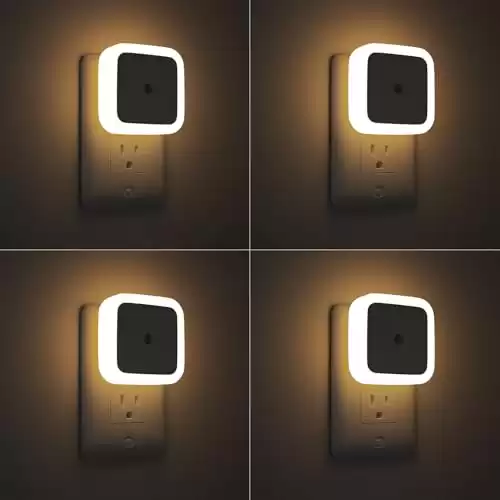 Sujeet Night Light, Night Lights Plug into Wall 4-Pack, Nightlight Plug in Night Light, Dusk to Dawn Night Lamp Led Night Light for Bedroom, Bathroom, Hallway Warm White