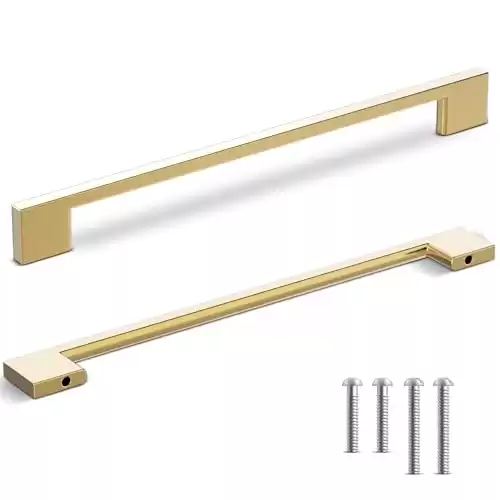 Southern Hills 5 Pack Gold Cabinet Pulls 224mm Brushed Gold Drawer Pulls Gold Handles for Drawers Brushed Brass Drawer Pulls Gold Cabinet Handles Brass Cabinet Pulls Gold Kitchen Hardware Cupboard